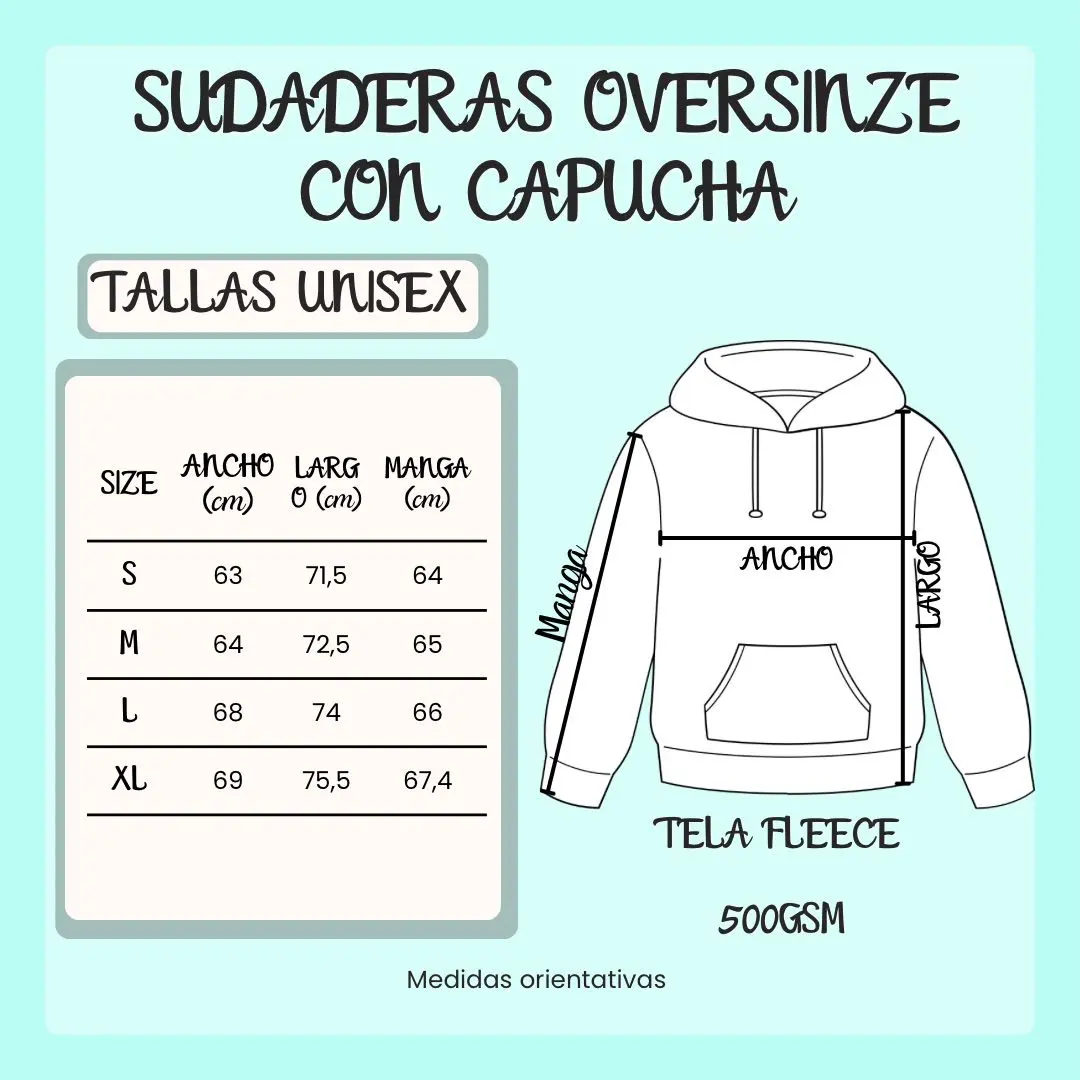 Guía de tallas oversize